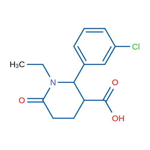 2-(3-Chlorophenyl)-1-ethyl-6-oxopiperidine-3-carboxylic acid 5g