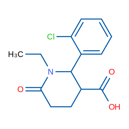 2-(2-Chlorophenyl)-1-ethyl-6-oxopiperidine-3-carboxylic acid 1g