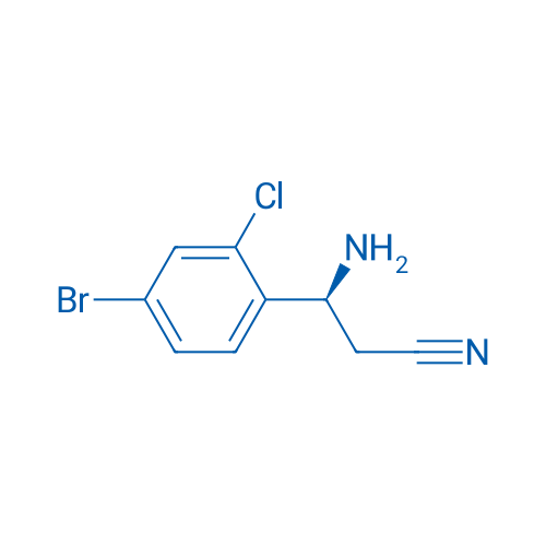 (3S)-3-AMINO-3-(4-BROMO-2-CHLOROPHENYL)PROPANENITRILE 250mg