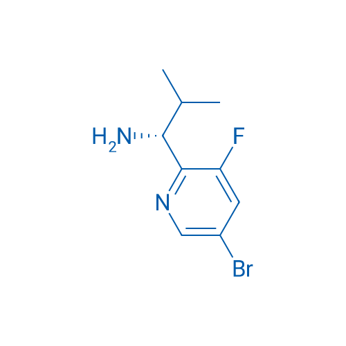 (1R)-1-(5-bromo-3-fluoro(2-pyridyl))-2-methylpropylamine 250mg