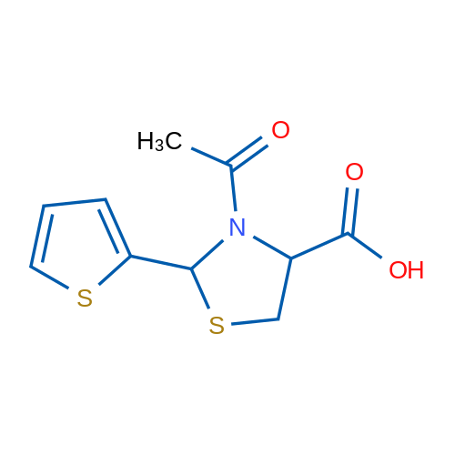 3-Acetyl-2-(thiophen-2-yl)thiazolidine-4-carboxylic acid 5g