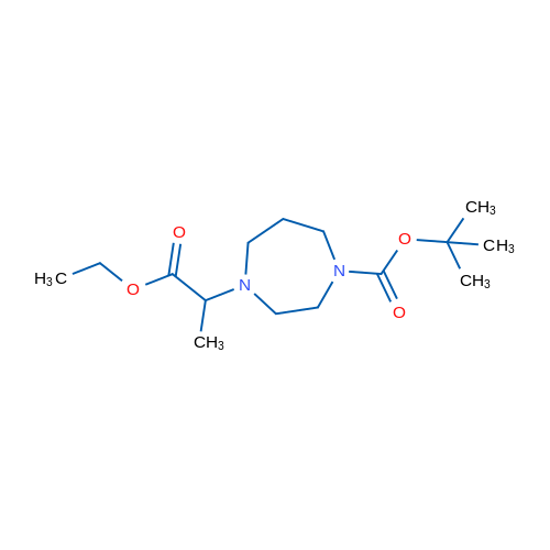 tert-Butyl 4-(1-ethoxy-1-oxopropan-2-yl)-1,4-diazepane-1-carboxylate 1g