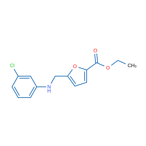 Ethyl 5-(((3-chlorophenyl)amino)methyl)furan-2-carboxylate 1g