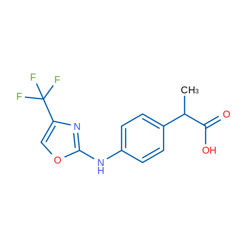 2-(4-((4-(Trifluoromethyl)oxazol-2-yl)amino)phenyl)propanoic acid 1g