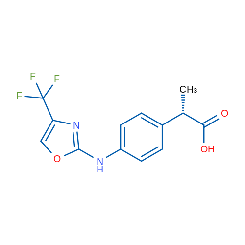 (S)-2-(4-((4-(Trifluoromethyl)oxazol-2-yl)amino)phenyl)propanoic acid 1g