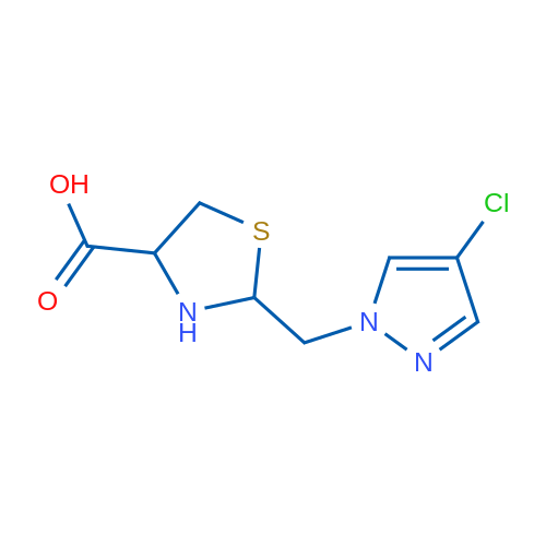 2-((4-Chloro-1H-pyrazol-1-yl)methyl)thiazolidine-4-carboxylic acid 1g