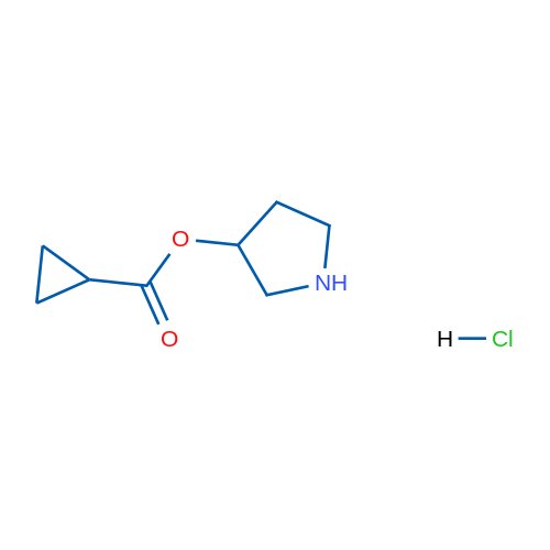 Pyrrolidin-3-yl cyclopropanecarboxylate hydrochloride 5g