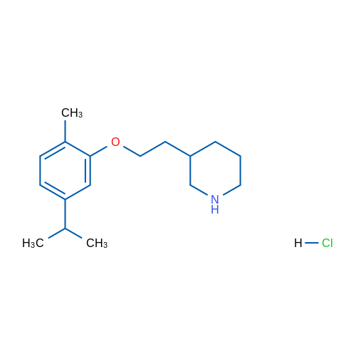 3-(2-(5-Isopropyl-2-methylphenoxy)ethyl)piperidine hydrochloride 1g