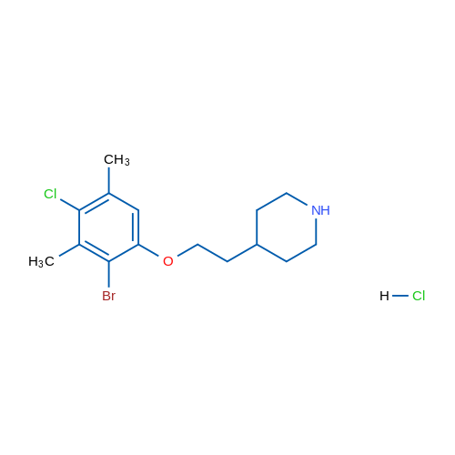 4-(2-(2-Bromo-4-chloro-3,5-dimethylphenoxy)ethyl)piperidine hydrochloride 5g