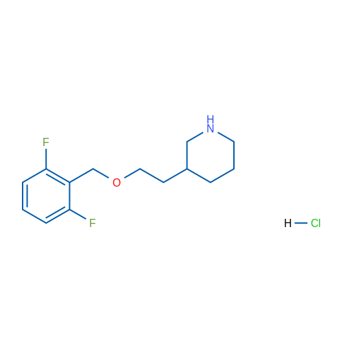3-(2-((2,6-Difluorobenzyl)oxy)ethyl)piperidine hydrochloride 1g