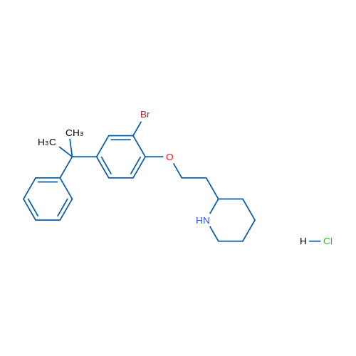 2-(2-(2-Bromo-4-(2-phenylpropan-2-yl)phenoxy)ethyl)piperidine hydrochloride 1g