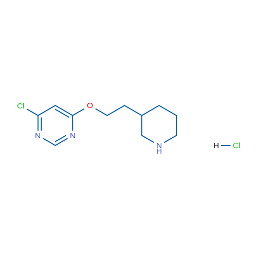 4-Chloro-6-(2-(piperidin-3-yl)ethoxy)pyrimidine hydrochloride 5g