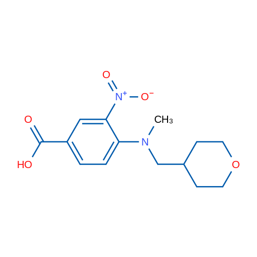 4-(Methyl((tetrahydro-2H-pyran-4-yl)methyl)amino)-3-nitrobenzoic acid 1g