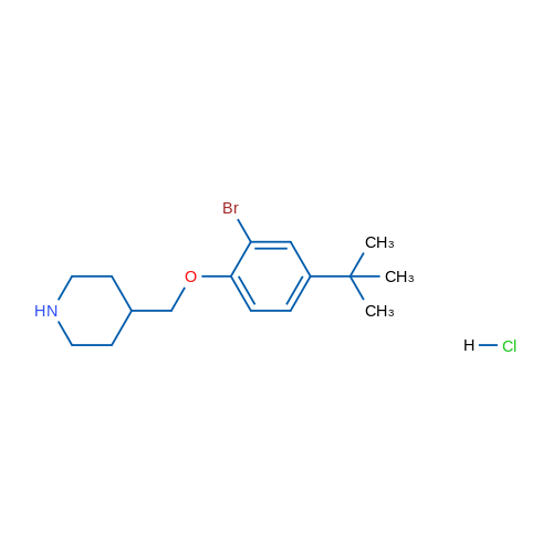 4-((2-Bromo-4-(tert-butyl)phenoxy)methyl)piperidine hydrochloride 1g