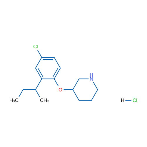 3-(2-(sec-Butyl)-4-chlorophenoxy)piperidine hydrochloride 1g
