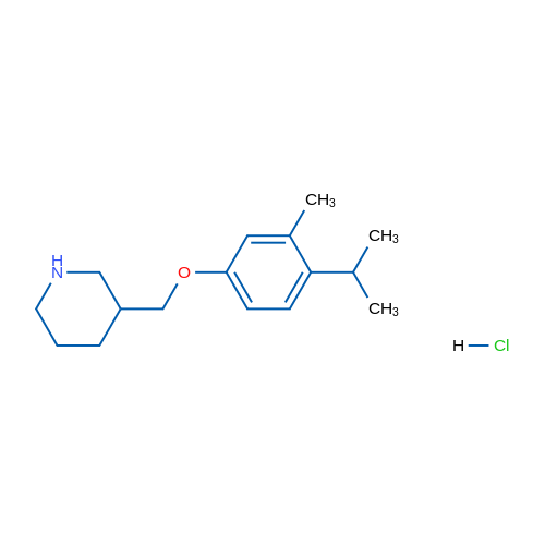 3-((4-Isopropyl-3-methylphenoxy)methyl)piperidine hydrochloride 1g