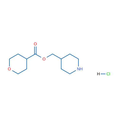 Piperidin-4-ylmethyl tetrahydro-2H-pyran-4-carboxylate hydrochloride 1g