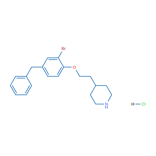 4-(2-(4-Benzyl-2-bromophenoxy)ethyl)piperidine hydrochloride 5g