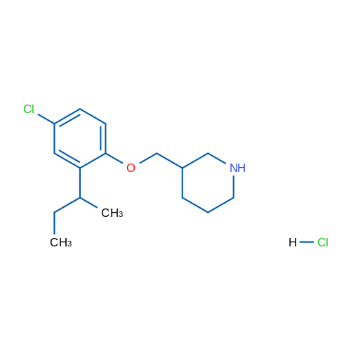 3-((2-(sec-Butyl)-4-chlorophenoxy)methyl)piperidine hydrochloride 1g