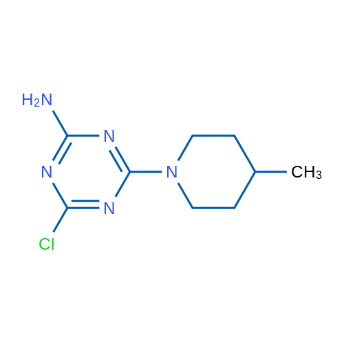 4-Chloro-6-(4-methylpiperidin-1-yl)-1,3,5-triazin-2-amine 1g