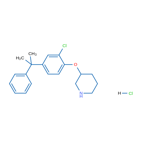 3-(2-Chloro-4-(2-phenylpropan-2-yl)phenoxy)piperidine hydrochloride 1g
