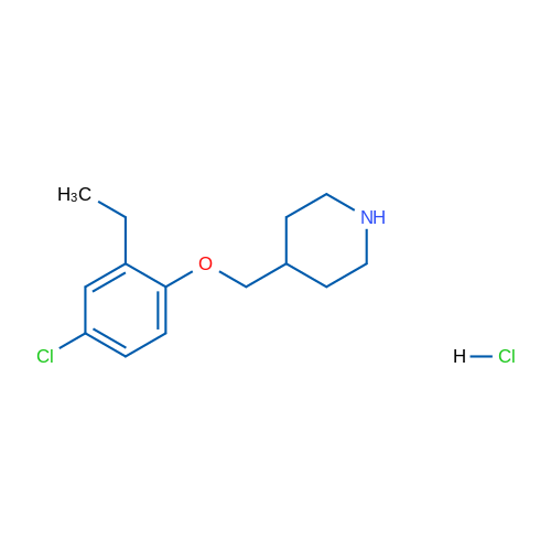 4-((4-Chloro-2-ethylphenoxy)methyl)piperidine hydrochloride 5g