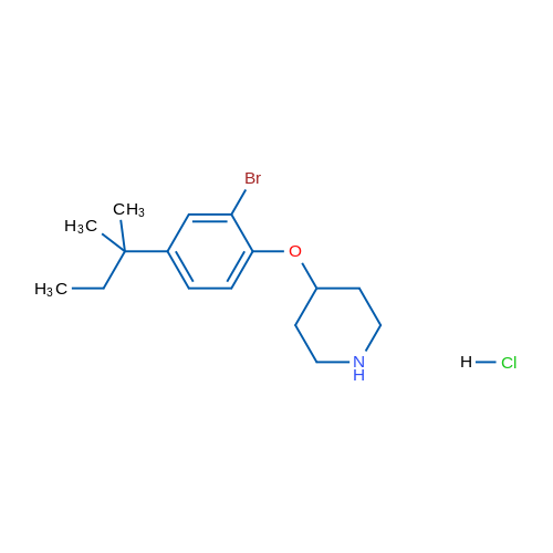 4-(2-Bromo-4-(tert-pentyl)phenoxy)piperidine hydrochloride 1g