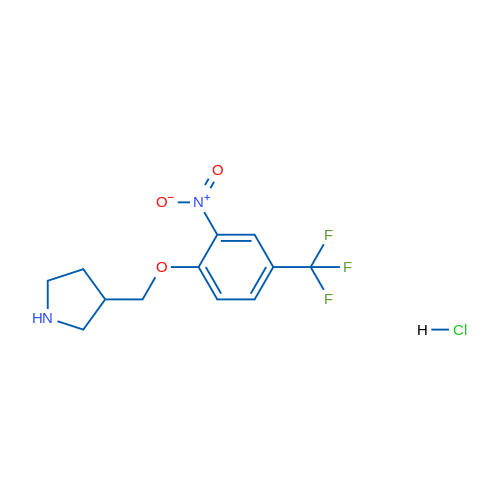 3-((2-Nitro-4-(trifluoromethyl)phenoxy)methyl)pyrrolidine hydrochloride 5g