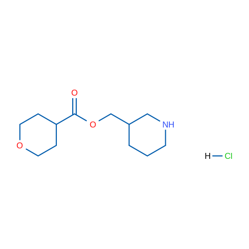 Piperidin-3-ylmethyl tetrahydro-2H-pyran-4-carboxylate hydrochloride 5g