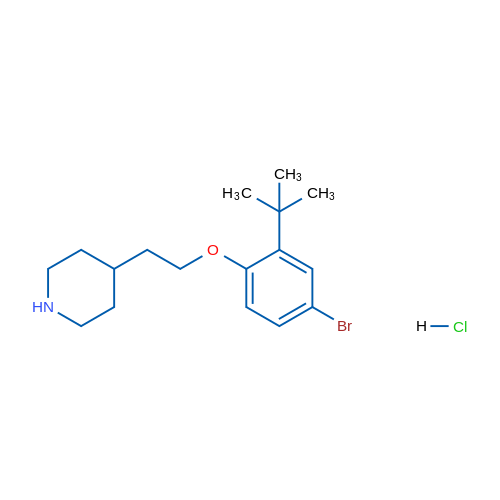 4-(2-(4-Bromo-2-(tert-butyl)phenoxy)ethyl)piperidine hydrochloride 1g