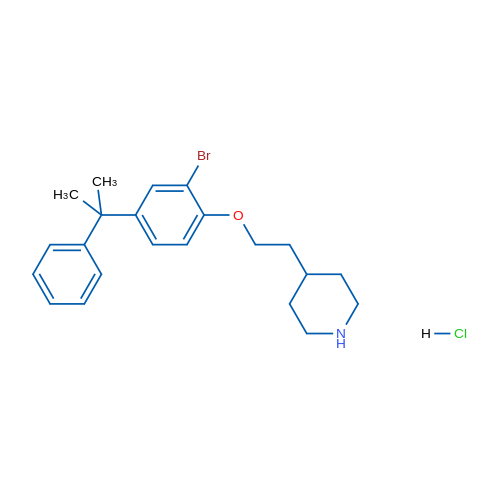 4-(2-(2-Bromo-4-(2-phenylpropan-2-yl)phenoxy)ethyl)piperidine hydrochloride 5g