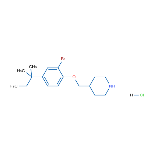 4-((2-Bromo-4-(tert-pentyl)phenoxy)methyl)piperidine hydrochloride 1g