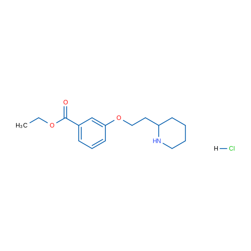 Ethyl 3-(2-(piperidin-2-yl)ethoxy)benzoate hydrochloride 1g