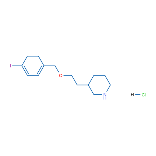 3-(2-((4-Iodobenzyl)oxy)ethyl)piperidine hydrochloride 1g