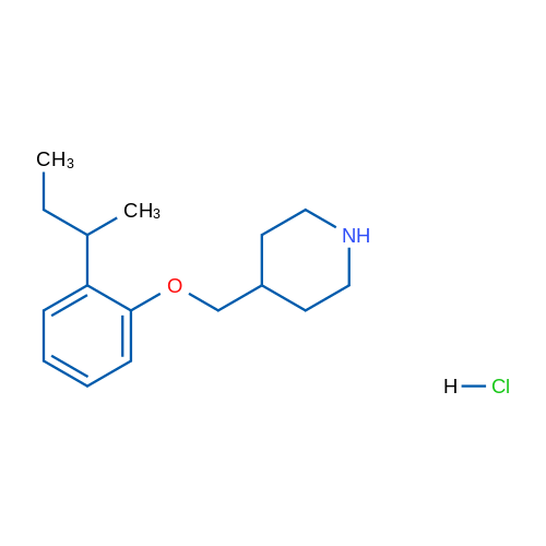 4-((2-(sec-Butyl)phenoxy)methyl)piperidine hydrochloride 1g