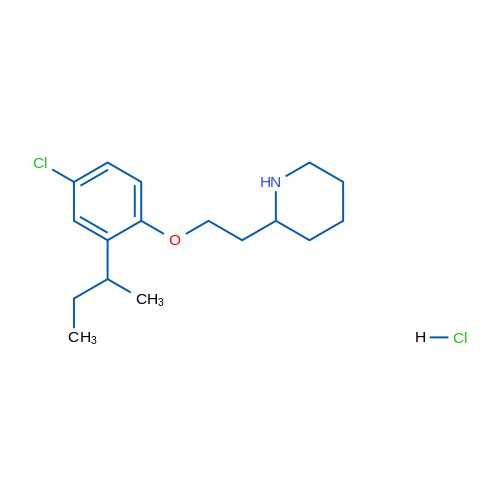 2-(2-(2-(sec-Butyl)-4-chlorophenoxy)ethyl)piperidine hydrochloride 1g