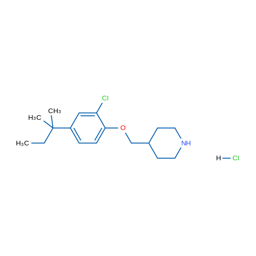 4-((2-Chloro-4-(tert-pentyl)phenoxy)methyl)piperidine hydrochloride 1g
