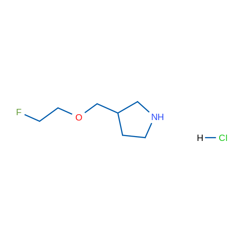 3-((2-Fluoroethoxy)methyl)pyrrolidine hydrochloride 1g