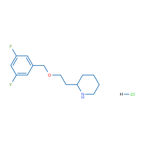 2-(2-((3,5-Difluorobenzyl)oxy)ethyl)piperidine hydrochloride 1g