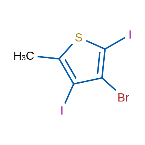 3-Bromo-2,4-diiodo-5-methylthiophene 1g