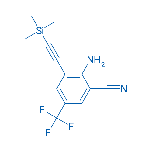2-Amino-5-(trifluoromethyl)-3-((trimethylsilyl)ethynyl)benzonitrile 1g