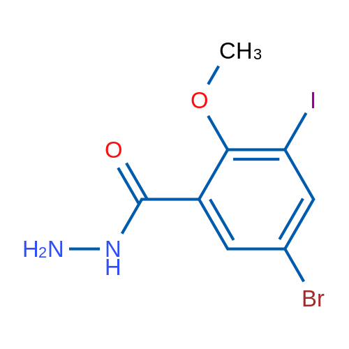 5-Bromo-3-iodo-2-methoxybenzohydrazide 1g