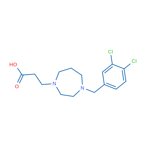 3-(4-(3,4-Dichlorobenzyl)-1,4-diazepan-1-yl)propanoic acid 1g