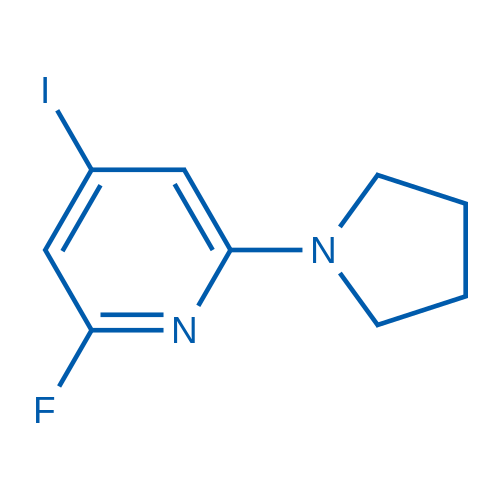 2-Fluoro-4-iodo-6-(pyrrolidin-1-yl)pyridine 250mg
