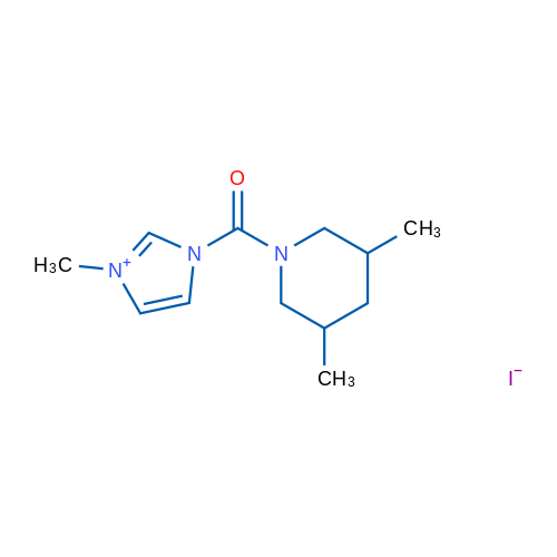 1-(3,5-Dimethylpiperidine-1-carbonyl)-3-methyl-1H-imidazol-3-ium iodide 1g