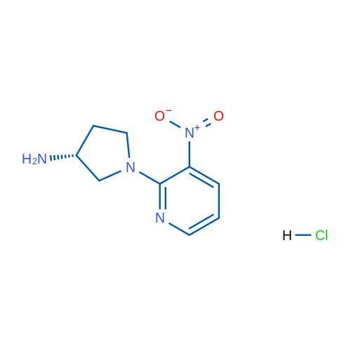 (R)-1-(3-Nitropyridin-2-yl)pyrrolidin-3-amine hydrochloride 1g