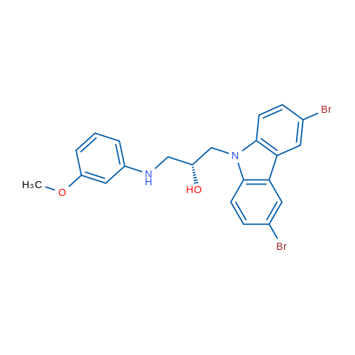(R)-1-(3,6-Dibromo-9H-carbazol-9-yl)-3-((3-methoxyphenyl)amino)propan-2-ol 1g