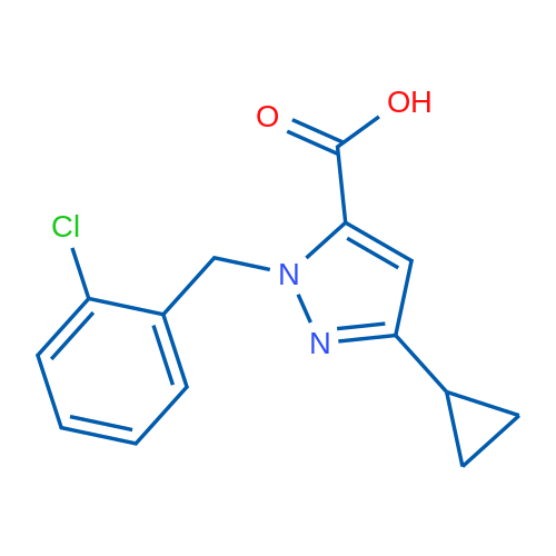 1-(2-Chlorobenzyl)-3-cyclopropyl-1H-pyrazole-5-carboxylic acid 1g