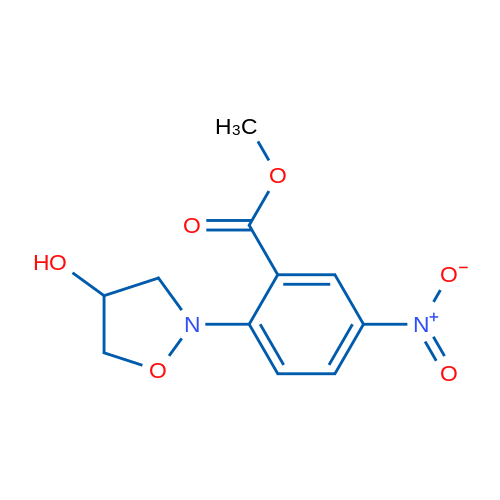Methyl 2-(4-hydroxyisoxazolidin-2-yl)-5-nitrobenzoate 1g