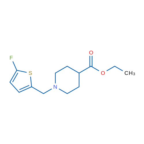 Ethyl 1-((5-fluorothiophen-2-yl)methyl)piperidine-4-carboxylate 1g